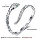 925 кольцо-манжета из серебра [925] пробы с родиевым покрытием RJEW-BB67113-6
