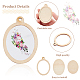 PH PandaHall 16pcs Wooden Embroidery Hoop with Cutouts 4 Styles Embroidery Hoop Pendants Wooden Stitch Hoop with Wood Pieces Mini Wooden Frames for DIY Pendant Keychain Necklace Embroidery Craft WOOD-PH0009-51-4