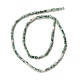 Natürliche grüne Fleck Jaspis Perlen Stränge G-A201-B02-2