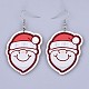 Christmas Printed Basswood Dangle Earring EJEW-JE03154-04-1
