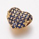 Perles de cubes zircone en laiton  KK-P134-07-2