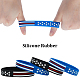 Gorgecraft 20Pcs 2 Colors Independence Day Theme Silicone Star Cord Bracelets Set Wristband BJEW-GF0001-15A-6