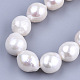 Hebras de cuentas graduadas de perlas keshi de perlas barrocas naturales PEAR-Q004-32A-1