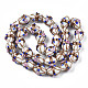 Chapelets de perles vernissées de sable d'or manuels LAMP-N021-40A-2
