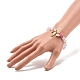 Bracelet extensible en perles rondes couleur bonbon avec breloque cœur tomates sur bâtons pour femme BJEW-JB07636-02-3