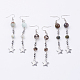 Natural/Synthetic Mixed Stone Dangle Earrings EJEW-JE02604-1