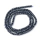Chapelets de perles en pierre d'or bleue synthétique G-F748-O02-01-3