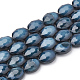 Chapelets de perles en verre opaque de couleur unie GLAA-N032-02O-2