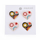 2Pcs 2 Color Heart Flower Enamel Pins JEWB-N007-040-FF-6