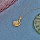 Clear Cubic Zirconia Bunny with Crescent Moon Pendant Necklace JN1074A-5