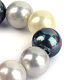 Pulseras elásticas de concha de perla BJEW-Q674-10mm-07-2