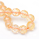 Faceted Round Natural Citrine Bead Strands G-R346-8mm-06-3