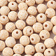 Cheriswelry 100pcs 10 Stil unvollendete Naturholz europäische Perlen WOOD-CW0001-03-2