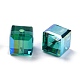 Electroplate cuentas de vidrio transparentes EGLA-B003-01A-13-3