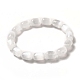 Natural Selenite Column Beaded Stretch Bracelet for Women BJEW-I312-01-3