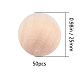 Натуральный деревянный круглый шар WOOD-GF0001-12-25mm-2