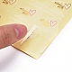 バレンタインデーのシールシール  ラベル貼付絵ステッカー  ギフト包装用  心を込めて作られた言葉の正方形  透明  23x23mm DIY-I018-03B-2