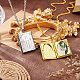 ARRICRAFT 2Pcs 2 Colors Brass Rectangle with Cross Locket Necklaces Set NJEW-AR0001-03-5