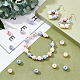Pandahall elite 60pcs perles de résine opaques 6 couleurs RESI-PH0001-61-4