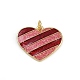 Латунные подвески с красной эмалью ко Дню святого Валентина KK-D424-30C-G-1