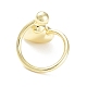 Brass Open Cuff Rings for Women RJEW-D016-07G-3