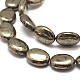 Oval Natural Pyrite Beads Strands X-G-I126-19-14x10mm-3