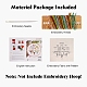 DIY刺繍キット  刺繍針と糸を含む  リネンの布  アヒル  290x290mm DIY-P077-153-2