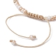 Bracelets de perles tressées en turquoise synthétique et verre tortue BJEW-JB09875-3