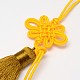 Nudo de nylon decoraciones colgantes de la borla de la cuerda HJEW-K021-M-3