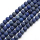 Chapelets de perle ronde en lapis-lazuli mat naturel G-M064-4mm-08-1