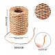 PandaHall 1 Roll Handmade Iron Wire Paper Rattan BurlyWood Woven Paper Rattan 2mm Floral Bind Wire for Art Craft Flower Bouquets 2mm OCOR-PH0003-33-2