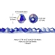 クリアガラスビーズ  ABカラーメッキ  多面カット双円錐形  ブルー  4x4mm  穴：1mm  約92~96個/連  13.78~14.37インチ EGLA-YW0001-51B-4