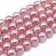 Electroplated Cherry Quartz Glass Beads Strands X-G-O164-04-6mm-1