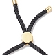 Наполовину готовые браслеты-слайдеры из скрученной миланской веревки FIND-G032-01G-06-6