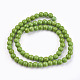 Chapelets de perles en turquoise synthétique TURQ-G106-6mm-02B-2