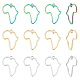UNICRAFTALE 12Pcs 3 Colors Africa Map Open Bezels for Resin 304 Stainless Steel Africa Map Frame Pendant 26mm Hollow Open Back Africa Charms Double Hole Resin Casting Pendants for Necklace Jewelry DIY STAS-UN0038-78-1