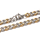 304 de acero inoxidable Cuban Link collares y pulseras de cadena de sistemas de la joya SJEW-I081-04-6mm-3