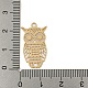 ラックメッキ真鍮中空コネクタチャーム  長持ちメッキ  フクロウのエッチングされた金属装飾  ライトゴールド  24x13x0.3mm  穴：1.8mm KKC-D001-30KCG-3