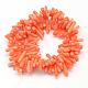Copeaux teints brins de perles de corail synthétiques X-CORA-Q026-01F-2