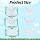 GORGECRAFT 18PCS 3 Styles White Lace Butterfly Patch Sequin Butterflies Patches Gauze Embroidery Ornaments Lace Sequins Sew on Patches Wedding Bridal Dress Embroidered Appliques for Sewing Craft Party PATC-GF0001-09-2