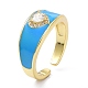 Heart Clear Cubic Zirconia Wide Band Ring for Girl Women ZIRC-C025-48G-4
