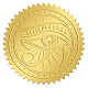 Adesivi autoadesivi in lamina d'oro in rilievo DIY-WH0211-226-1