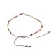 Bracelets réglables de perles tressées avec cordon en nylon X-BJEW-P256-B14-5