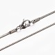 304 Stainless Steel Snake Chain Necklaces NJEW-E026-12-2