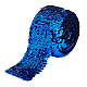 プラスチックpaillette弾性ビーズ  スパンコールビーズ  装飾アクセサリー  8列パレットロール  フラット  ブルー  69~75x1.5mm  1m /連 OCOR-WH0077-45A-1