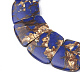 Brins de perles de bronzite et de lapis lazuli synthétiques assemblés G-S327-002-3