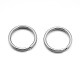 Original Color 304 Stainless Steel Split Key Ring Clasps for Keychain Making STAS-E083-16P-1