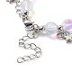 Bracelet multirangs perles rondes pierre de lune synthétique BJEW-JB08857-5