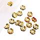 Golden Plated Brass Rhinestone Spacer Beads RB-PH0001-12G-NF-3