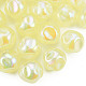 Galvanoplastie arc-en-ciel placage irisé perles acryliques TACR-T025-002C-5